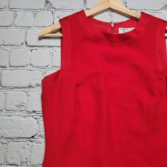 Vintage Andrea Polizzi For Rex Lester Red Sleeveless Dress Size 8 - Picture 4 of 12